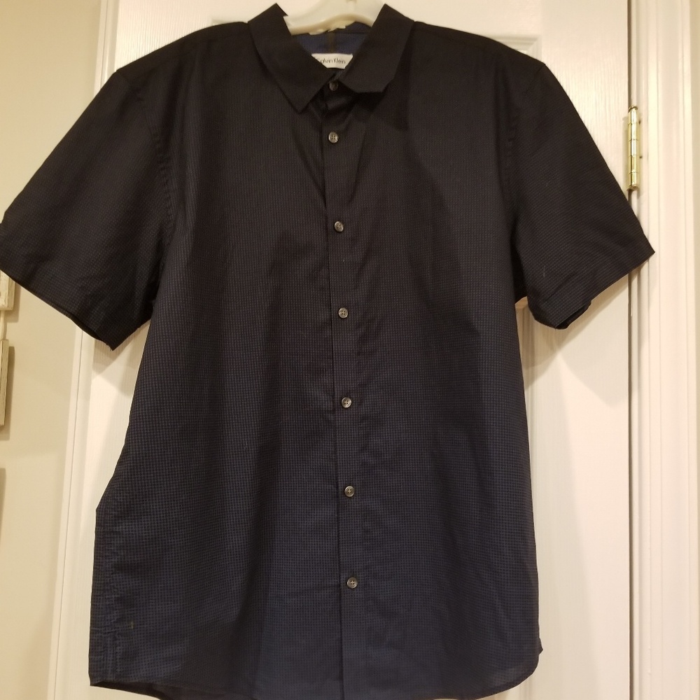 Calvin Klein Men's Short Sleeve Button Down Shirt